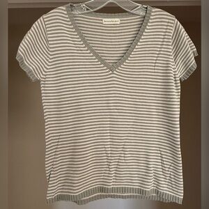 Banana Republic Women's V-Neck Striped Tee